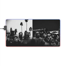 90s Gangster Rap West Coast East Coast Tupac Biggie LED Gaming Mouse Pad picture