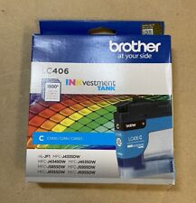 Brother LC406 Cyan Tank Ink Cartridge INKvestment Genuine Original LC406C - NEW picture