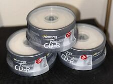 30 New Memorex 52X White Inkjet Printable 700MB CD-R Lot Of 3 picture