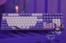 Cute Cartoon Kuromi  Mechanical Keyboard Wireless Bluetooth Three Mode RGB Gifts picture