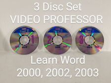 Video Professor Learn Word 2000-2002-2003 , 3-CD Set - PC CD-ROM Slighty Used picture