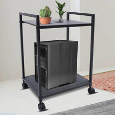 2-Tier Computer Tower Stand Offices Adjustable Desktop ATX-Case CPU Holder Rack picture