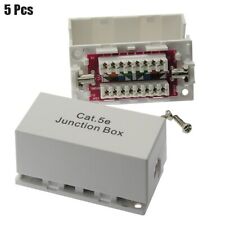 5 Pcs CAT5e Junction Box Network LAN Coupler Cable Joiner 110 & Krone Punch Down picture