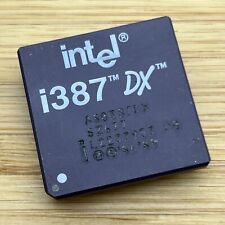 Intel A80387DX RARE SZ677 FPU Math Co processor 387 DX Processor i387 White Logo picture