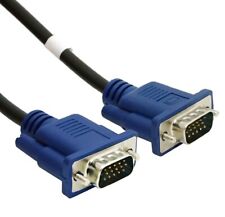 50' ft VIDEO CABLE Male to Male 15 Pin VGA super SVGA LED LCD monitor video M M picture
