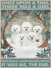 5D Diamond Art Once upon a Time There Was a Girl Who Really Loved Bichon Frises  picture