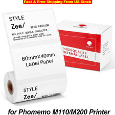 1 Roll 60*40mm Sticker Label Adhesive Tag Paper for Phomemo M110/M200 Printer picture