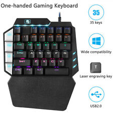 35 Keys RGB LED Left One-Handed Wired Gaming Keypad Keyboard USB for Laptop PC picture