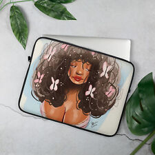 Black Beauty and Flowers Laptop Sleeve picture