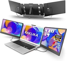 kakuka Laptop Screen Extender, 14” FHD 1080P IPS Portable Monitor for 13.3”-17” picture
