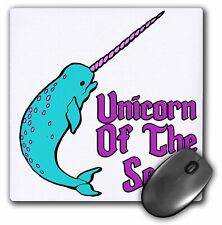 3dRose Funny Cute Narwhal Unicorn Of The Sea Fantasy Animal Design MousePad picture