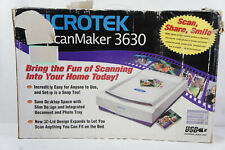 Microtek ScanMaker 3630 Flatbed Scanner, New with Box Wear, Collectible Vintage picture