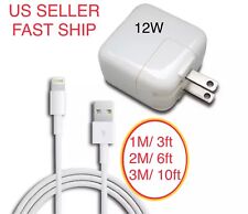 12W USB Power Adapter Charger for iPhone 8 7 X iPad 2 3 4 Air & 1M 2M 3M Cable picture