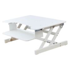 NEW Rocelco ADR-W Sit/Stand Desk Adjustable Height Converter Monitor Riser WHITE picture