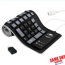 Foldable Silicone 109 Keys Keyboard Waterproof Rollup Flexible USB for PC Laptop picture