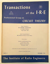 Transactions Of The I.R.E. Circuit Theory PGCT-1 Dec. 1952 1st Issue Rare picture