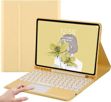 Detachable Bluetooth Keyboard Case for 10.2” iPad Gen 7, 8 & 9 Tablet, Yellow picture