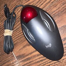 T-BC21 Logitech Marble Mouse USB Trackman Marble 4-button Trackball Mouse Works picture