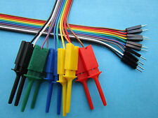 30 Strips 2.54mm 10P 1x10Pin Jumper wire Male to Flat Test Clip Ribbon Cable New picture