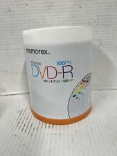 Memorex DVD-R 100 Pack 4.7GB 16x Printable Blank Recordable Discs New Sealed  picture