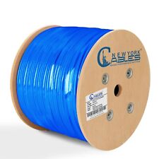 Copper Foil Shielded 1000ft Cat6 Plenum CMP 550Mhz F/UTP Ethernet LAN Cable Blue picture