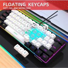 60% Wired Gaming Keyboard RGB Backlit Ultra-Compact Mini Keyboard W... picture