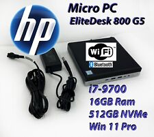 HP EliteDesk 800 G5 MFF, i7-9700T, 16GB RAM, 512GB NVMe SSD, Wi-Fi + BT, Win 11P picture