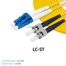 5Pcs 1m 2m 3m 5m 10m 15m LC/UPC to ST/UPC Duplex SM OS2 Fiber Optic Patch Cord picture