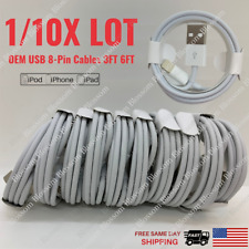 1/10Pack Lot USB Fast Charger Cable 3/6Ft For iPhone 13 12 11 8 XR Charging Cord picture