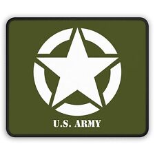 US Army Star WWII Jeep Design - High Quality - Stitched Edges - Mouse Pad 9X7