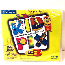 Broderbund Kid Pix Deluxe 3 CD ROM 2003 Art Tools Stickers Animations Music NEW picture