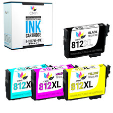 4PK T812XL  812 XL Black Color Ink Cartridge for Epson CMY T812XL Workforce WF picture