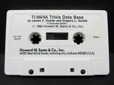 TI-99/4A Sams Trivia Data Base, Cassette, 1984, NEW picture