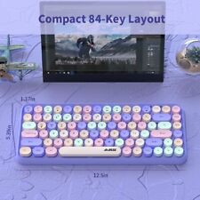 NACODEX 84 Key Wireless Bluetooth Aesthetic Keyboard with Cute Retro Round Keyca picture