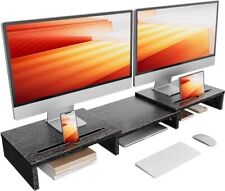 LORYERGO Dual Monitor Stand for Desk, Monitor Stand with 2 Slots for Phone an... picture