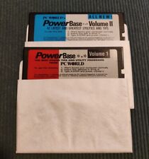 PC World’s PowerBase Volume I & II 5.25 Floppy Disks 1989 picture