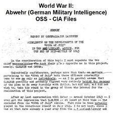 World War II: Abwehr (German Military Intelligence) OSS - CIA Files USB Drive picture