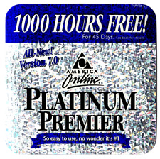 Vintage Rare 2001 Platinum Prismatic Laser-Foil AOL V7.0 CD, New Factory-Sealed picture