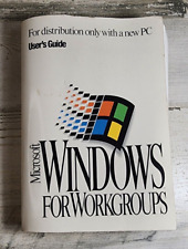 Microsoft Windows for WorkGroups Users Guide BOOK ONLY picture