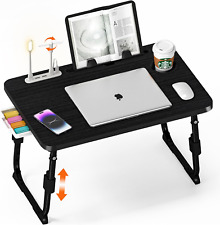 Laptop Desk for Bed Height Adjustable, Lap Bed Table with Usb/Storage Drawer/Cup picture
