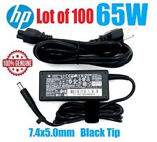 LOT 100 Genuine HP 65W AC Adapter Laptop Charger 19.5V 3.33A 7.4x5mm Power Cord picture