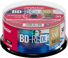 Victor JVC 50GB BD-RE DL Bluray Disc Rewritable  Inkjet Printable picture
