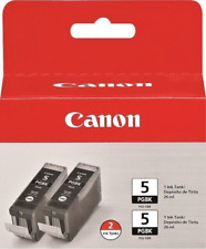 2PK Genuine Canon OEM 5 Black Ink Cartridges PGI-5 PGBK TWIN PACK picture