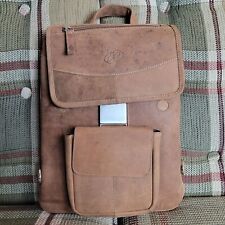 Michael Santoro Design Premium Leather Briefcase Backpack MacCase Casual Formal picture