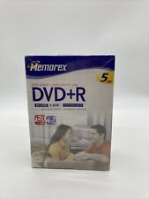 Memorex DVD+R Blank Disc 5 Pack 4.7 GB 120 Minutes In DVD Cases - NEW picture