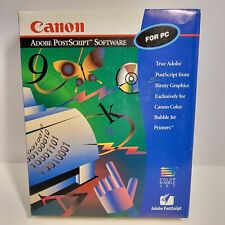 Vintage Canon Adobe Post Script for PC Power Rip Software WITH Original Big Box  picture