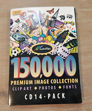 Master Clips 150,000 Premium Image Collection Fonts Art  CD 14 Pack 1997 Windows picture