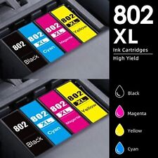 8 Pack For 802XL Ink Cartridges Combo Black Cyan Magenta Yellow Exp. 03/20/2025 picture