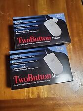 2*New* Vintage IBM Two Button Computer Wired Mouse - PS2 Connector  picture