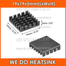 19x19x5mm With or Without Tape Zigzag Silver/Black Aluminum Alloy Heatsink picture